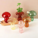 Mushroom ribbed glass aromatherapy vase living room decor by Decorbites