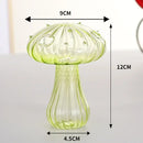 Mushroom ribbed glass aromatherapy vase living room decor by Decorbites