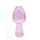 Mushroom ribbed glass aromatherapy vase living room decor by Decorbites