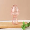 Mushroom ribbed glass aromatherapy vase living room decor by Decorbites