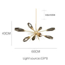 GobekUsa Glass Art Chandelier for Living Room, Bedroom, Study - Modern Minimalist Design