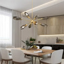 GobekUsa Glass Art Chandelier for Living Room, Bedroom, Study - Modern Minimalist Design
