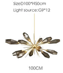GobekUsa Glass Art Chandelier for Living Room, Bedroom, Study - Modern Minimalist Design