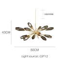 GobekUsa Glass Art Chandelier for Living Room, Bedroom, Study - Modern Minimalist Design
