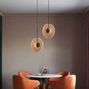 GobekUsa Glass Art Chandelier: Nordic Minimalist LED Pendant Light for Home, Cafe, Bar