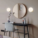 GobekUsa Glass Ball Art Wall Lamp for Aisle Bedroom, Simple Decoration, LED Bedside Light