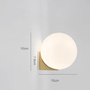 GobekUsa Glass Ball Art Wall Lamp for Aisle Bedroom, Simple Decoration, LED Bedside Light