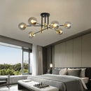 GobekUsa Glass Ball Black Chandelier - Nordic Round Dining Table Ceiling Chandelier