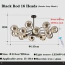 GobekUsa Glass Ball Branch Chandelier: Modern LED Crystal Ceiling Lighting for Living Room