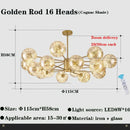GobekUsa Glass Ball Branch Chandelier: Modern LED Crystal Ceiling Lighting for Living Room