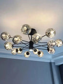 GobekUsa Glass Ball Branch Chandelier: Modern LED Crystal Ceiling Lighting for Living Room