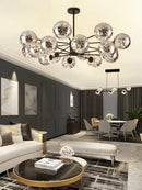 GobekUsa Glass Ball Branch Chandelier: Modern LED Crystal Ceiling Lighting for Living Room
