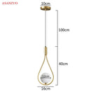 GobekUsa Glass Ball Brass Pendant Light - Nordic Bedroom Simple Home Decor