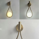 GobekUsa Glass Ball Brass Wall Lamp LED Bedroom Living Room Lighting
