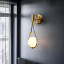 GobekUsa Glass Ball Brass Wall Lamp LED Bedroom Living Room Lighting