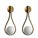 GobekUsa Glass Ball Brass Wall Lamp LED Bedroom Living Room Lighting