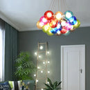 GobekUsa Glass Ball Bubble Chandelier: Nordic Modern Pendant Light for Living Room, Bedroom, Dining Table