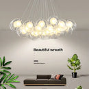 GobekUsa Glass Ball Bubble Chandelier: Nordic Modern Pendant Light for Living Room, Bedroom, Dining Table