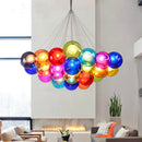 GobekUsa Glass Ball Bubble Chandelier: Nordic Modern Pendant Light for Living Room, Bedroom, Dining Table