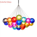 GobekUsa Glass Ball Bubble Chandelier: Nordic Modern Pendant Light for Living Room, Bedroom, Dining Table
