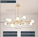 GobekUsa Glass Ball Ceiling Chandelier for Bedroom Dining Living Room Lighting