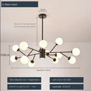 GobekUsa Glass Ball Ceiling Chandelier for Bedroom Dining Living Room Lighting