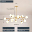 GobekUsa Glass Ball Ceiling Chandelier for Bedroom Dining Living Room Lighting