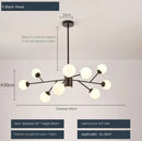 GobekUsa Glass Ball Ceiling Chandelier for Bedroom Dining Living Room Lighting
