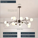 GobekUsa Glass Ball Ceiling Chandelier for Bedroom Dining Living Room Lighting