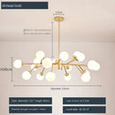 GobekUsa Glass Ball Ceiling Chandelier for Bedroom Dining Living Room Lighting