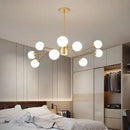 GobekUsa Glass Ball Ceiling Chandelier for Bedroom Dining Living Room Lighting
