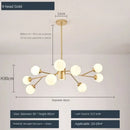 GobekUsa Glass Ball Ceiling Chandelier for Bedroom Dining Living Room Lighting