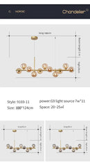 GobekUsa Glass Ball Ceiling Chandelier for Home Decor