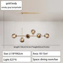 GobekUsa Glass Ball Ceiling Chandelier for Kitchen Dining Living Room