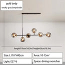 GobekUsa Glass Ball Ceiling Chandelier for Kitchen Dining Living Room
