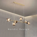 GobekUsa Glass Ball Ceiling Chandelier for Kitchen Dining Living Room
