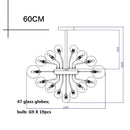 GobekUsa Glass Ball Ceiling Chandelier for Living Room Dining Bedroom - Nordic Air Bubble Pendant Light