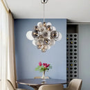 GobekUsa Glass Ball Ceiling Chandelier for Living Room Dining Bedroom - Nordic Air Bubble Pendant Light