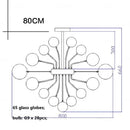 GobekUsa Glass Ball Ceiling Chandelier for Living Room Dining Bedroom - Nordic Air Bubble Pendant Light