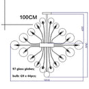 GobekUsa Glass Ball Ceiling Chandelier for Living Room Dining Bedroom - Nordic Air Bubble Pendant Light