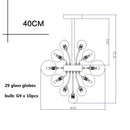 GobekUsa Glass Ball Ceiling Chandelier for Living Room Dining Bedroom - Nordic Air Bubble Pendant Light