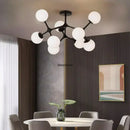GobekUsa Glass Ball Ceiling Chandelier: Modern Lighting Fixture for Living Room Bedroom Center Table