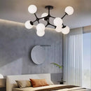 GobekUsa Glass Ball Ceiling Chandelier: Modern Lighting Fixture for Living Room Bedroom Center Table