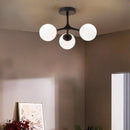 GobekUsa Glass Ball Ceiling Chandelier: Modern Lighting Fixture for Living Room Bedroom Center Table