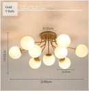 GobekUsa Glass Ball Ceiling Chandelier Pendant Lamp for Modern Living Bedroom