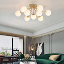 GobekUsa Glass Ball Ceiling Chandelier Pendant Lamp for Modern Living Bedroom