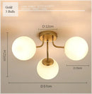 GobekUsa Glass Ball Ceiling Chandelier Pendant Lamp for Modern Living Bedroom