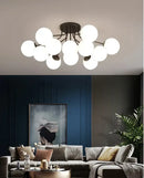 GobekUsa Glass Ball Ceiling Chandelier Pendant Lamp for Modern Living Bedroom