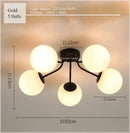 GobekUsa Glass Ball Ceiling Chandelier Pendant Lamp for Modern Living Bedroom