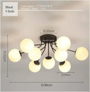 GobekUsa Glass Ball Ceiling Chandelier Pendant Lamp for Modern Living Bedroom